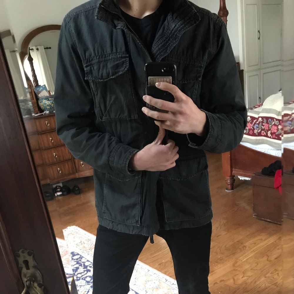 Men’s American Eagle Black Military Jacket Size M